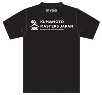 【再春館製薬所バドミントンチーム】YONEX熊本マスターズジャパンロゴTシャツ（ブラック）