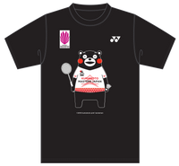 【再春館製薬所バドミントンチーム】YONEX熊本マスターズジャパンロゴTシャツ（ブラック）