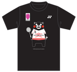 【再春館製薬所バドミントンチーム】YONEX熊本マスターズジャパンロゴTシャツ（ブラック）
